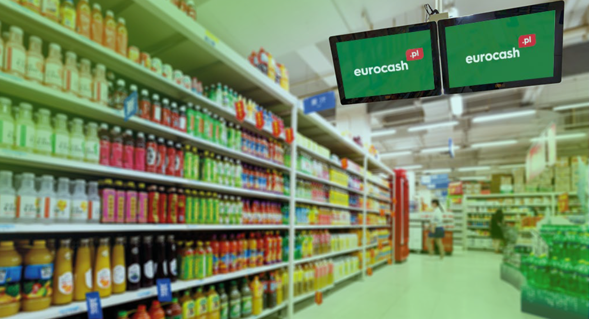 Półki sklepowe w supermarkecie