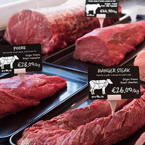 cenówki w sklepie mięsnym